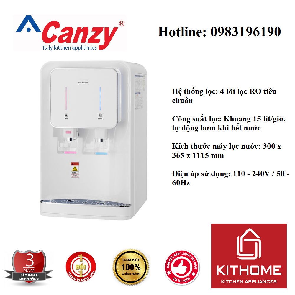 Máy lọc nước Canzy CZ 815TW - Hàng chính hãng