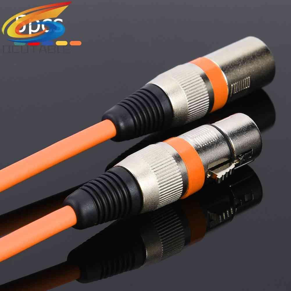 Set 5 Dây Cáp Âm Thanh 3Pin XLR Mạ Bạc