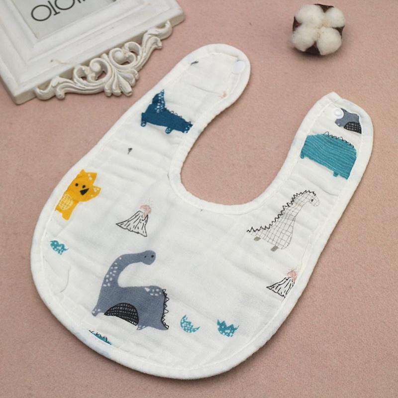 Yếm ăn dặm chữ U cotton 8 lớp