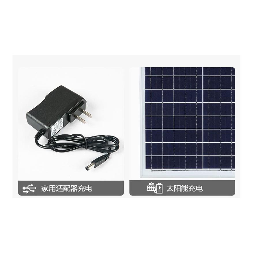 Quạt năng lượng mặt trời Solar Fan, quạt tích điện có đèn và cổng sạc USB