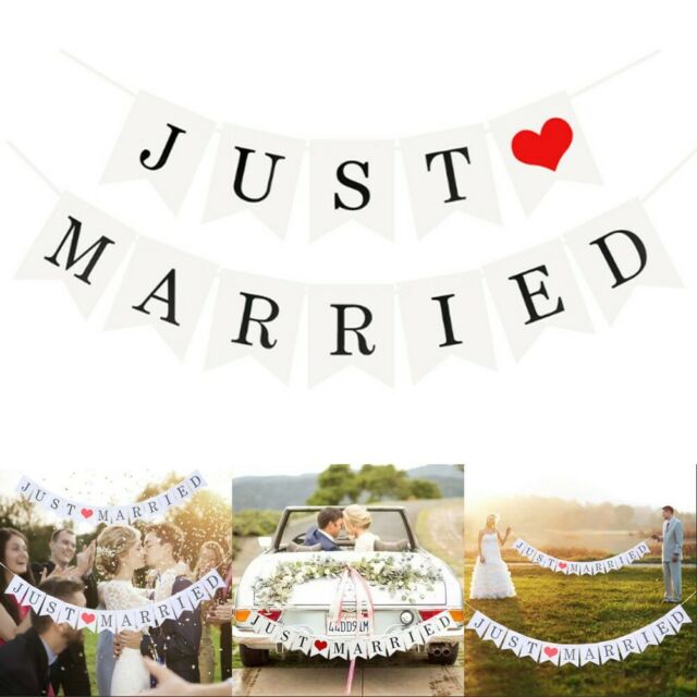 Dây treo Just Married trang trí tiệc cưới