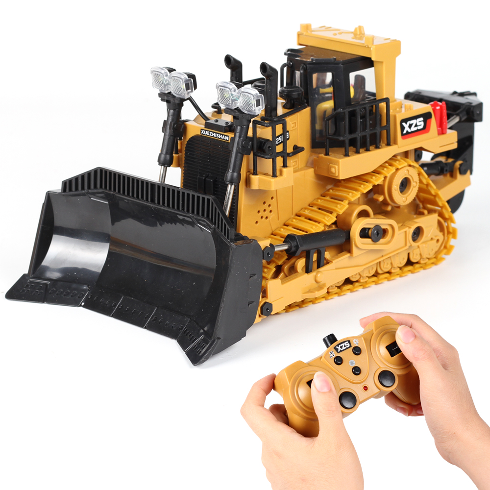 Xe ủi đất điều khiển từ xa 9 kênh BC1032 đồ chơi trẻ em 9 Channel Plastic Bulldozer / Xe công trình điều khiển từ xa