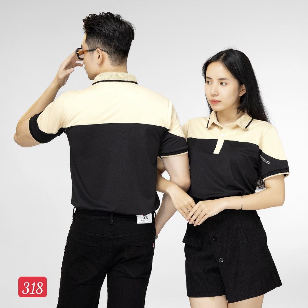 Áo thun polo nam nữ cặp đôi chất thun cotton cá sấu cao cấp mềm mịn co giãn thoáng mát - SKMC03