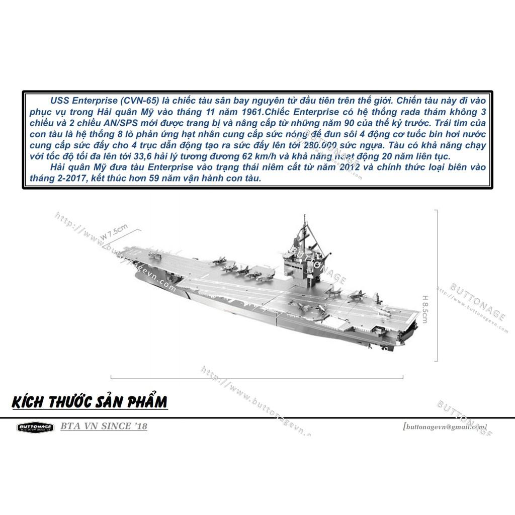 Mô Hình Lắp Ráp 3d Tàu Sân Bay Uss Enterprise Cvn 65
