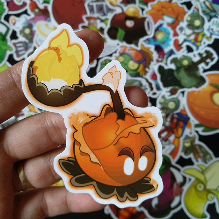 Bộ Sticker dán cao cấp chủ đề PLANTS VS ZOMBIES - Dùng dán Xe, dán mũ bảo hiểm, dán Laptop