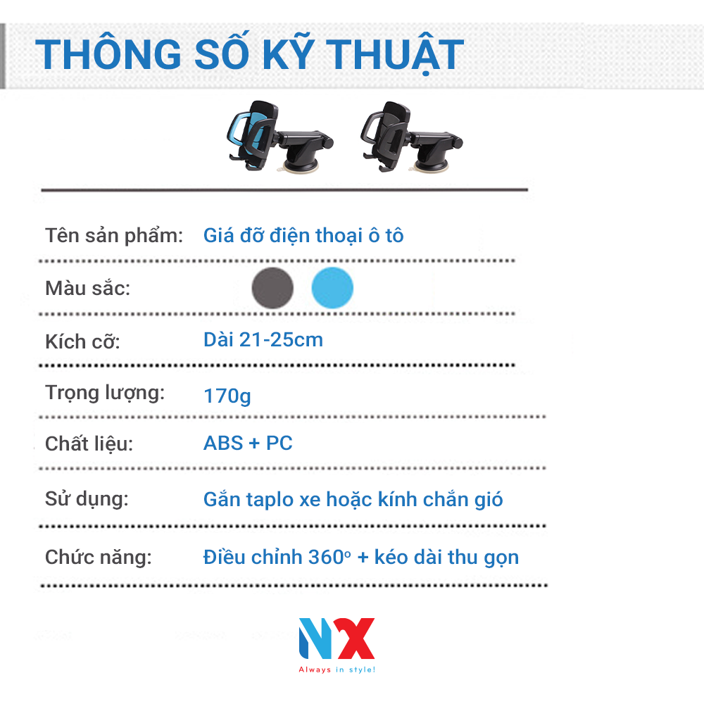 Giá đỡ điện thoại trên oto gắn taplo và cửa gió điều hòa, kẹp điện thoại ô tô chắc chắn