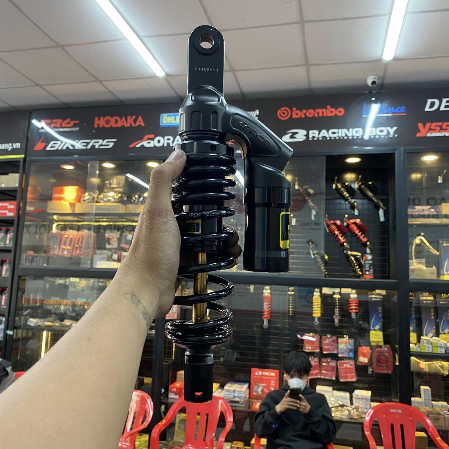 Phuộc RCB VE ty vàng cho Vario, Click, SH mode,.... chính hãng. BH 12 tháng