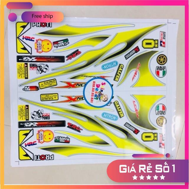 Tem rời dành cho xe Exciter 2010 lửa vàng đen