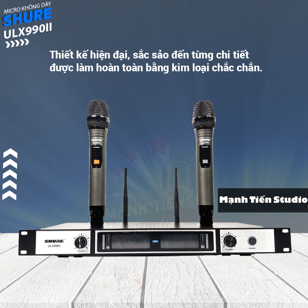 Micro không dây Shure ULX990II - Mic karaoke gia đình, sân khấu - Độ nhạy cao, bắt sóng xa, chống hú rít - Thiết kế sang trọng, bắt mắt -  Dễ dàng phối ghép với các thiết bị âm thanh khác - Hàng nhập khẩu loại I