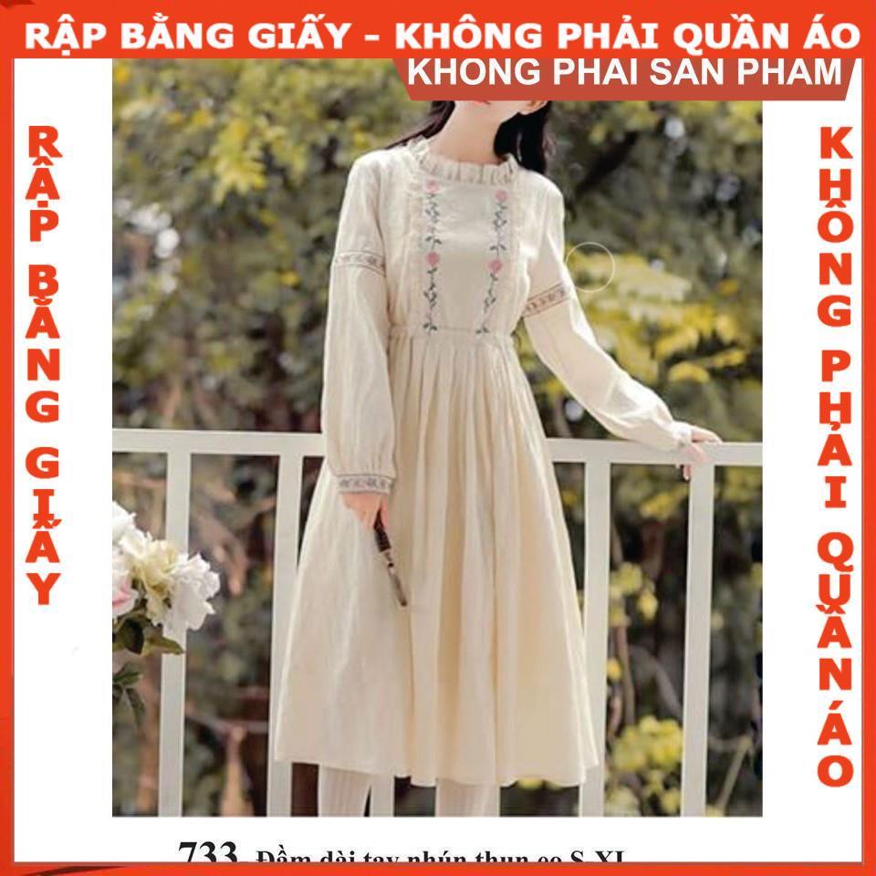 Rập giấy mã 733 (BẢN VẼ) rập đầm tay dài