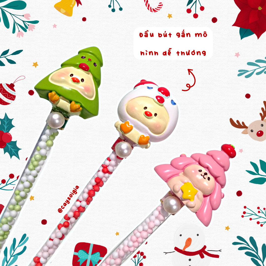 S111 - Bút dao rọc giấy thú Giáng Sinh Noel dễ thương unbox đơn hàng, cắt sticker băng dán washi tape