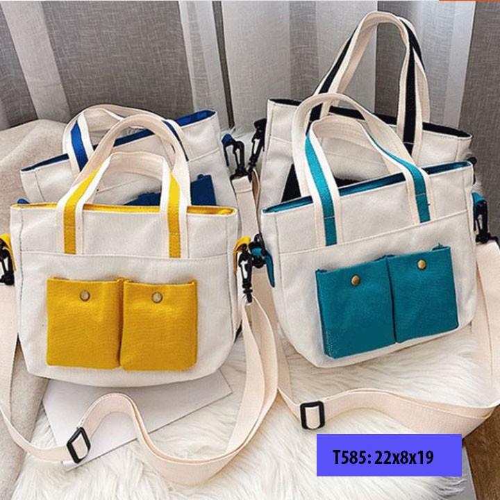 Túi tote vải bố cá tính phong cách hàn quốc T585