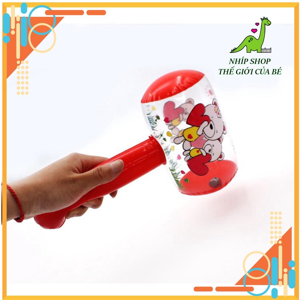 BÓNG PHAO HÌNH CÂY BÚA 26CM, BÓNG NHỰA PVC BƠM HƠI