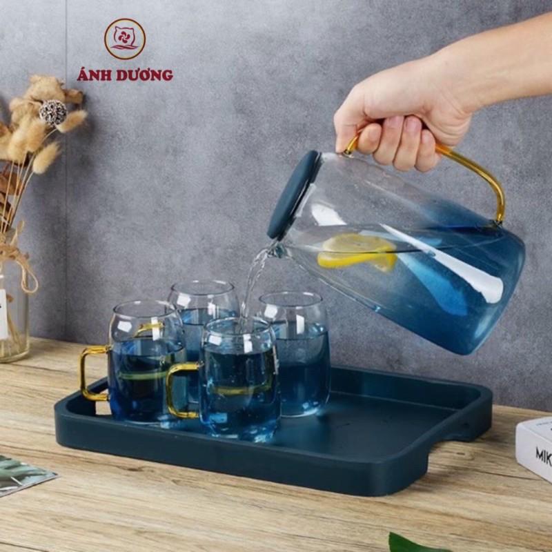 BỘ BÌNH ĐỰNG NƯỚC THUỶ TINH CHỊU NHIỆT CAO CẤP - ĐUN BẾP GA, BẾP HỒNG NGOẠI