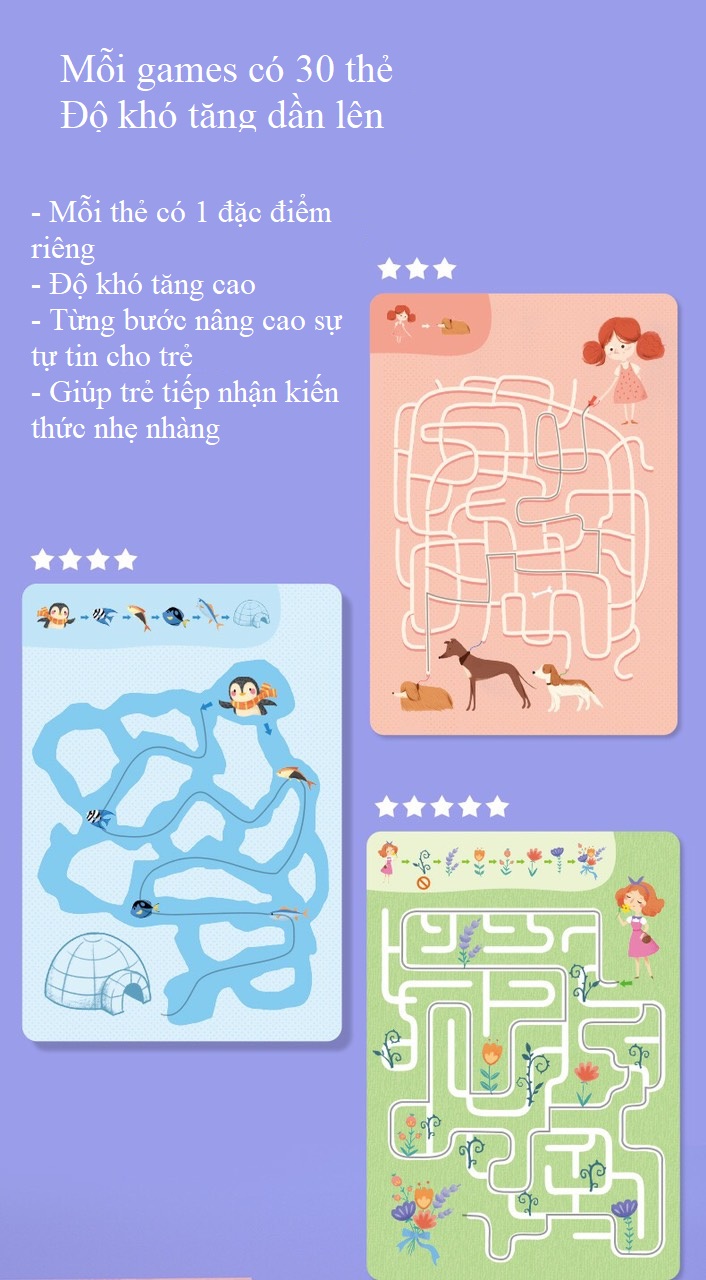 Bộ trò chơi Mê Cung Vui vẻ Độ khó tăng dần - Chính hãng Mideer Minigame Fun Maze