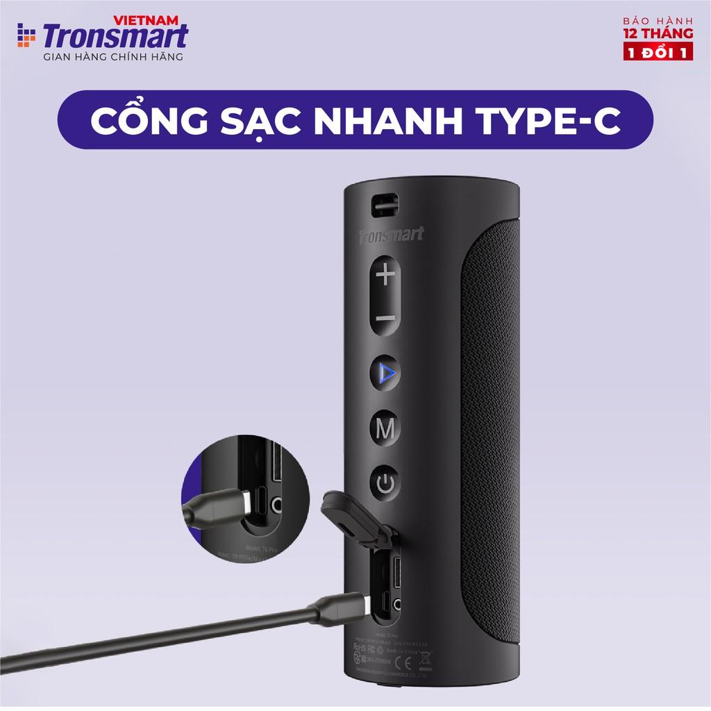 Loa Bluetooth Tronsmart T6 Pro 45W Chống nước IPX6 Ghép nối 2 loa - Hàng Chính Hãng - Bảo Hành 12 Tháng