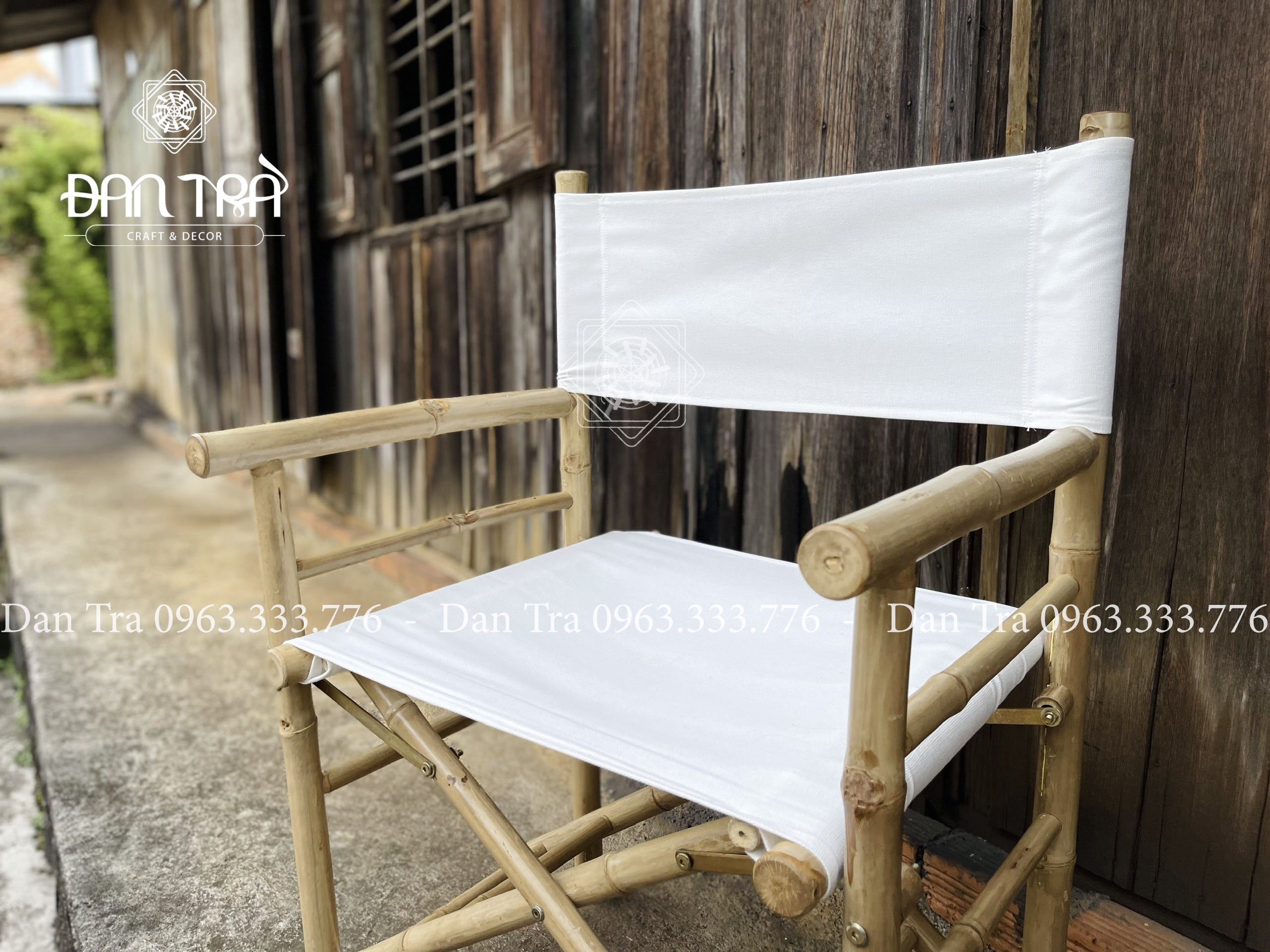 Ghế Tre Đạo Diễn Bạc Trắng Xuất Khẩu Đan Trà- Ghế Tre Decor Quán- Nội Thất Mây Tre Đan