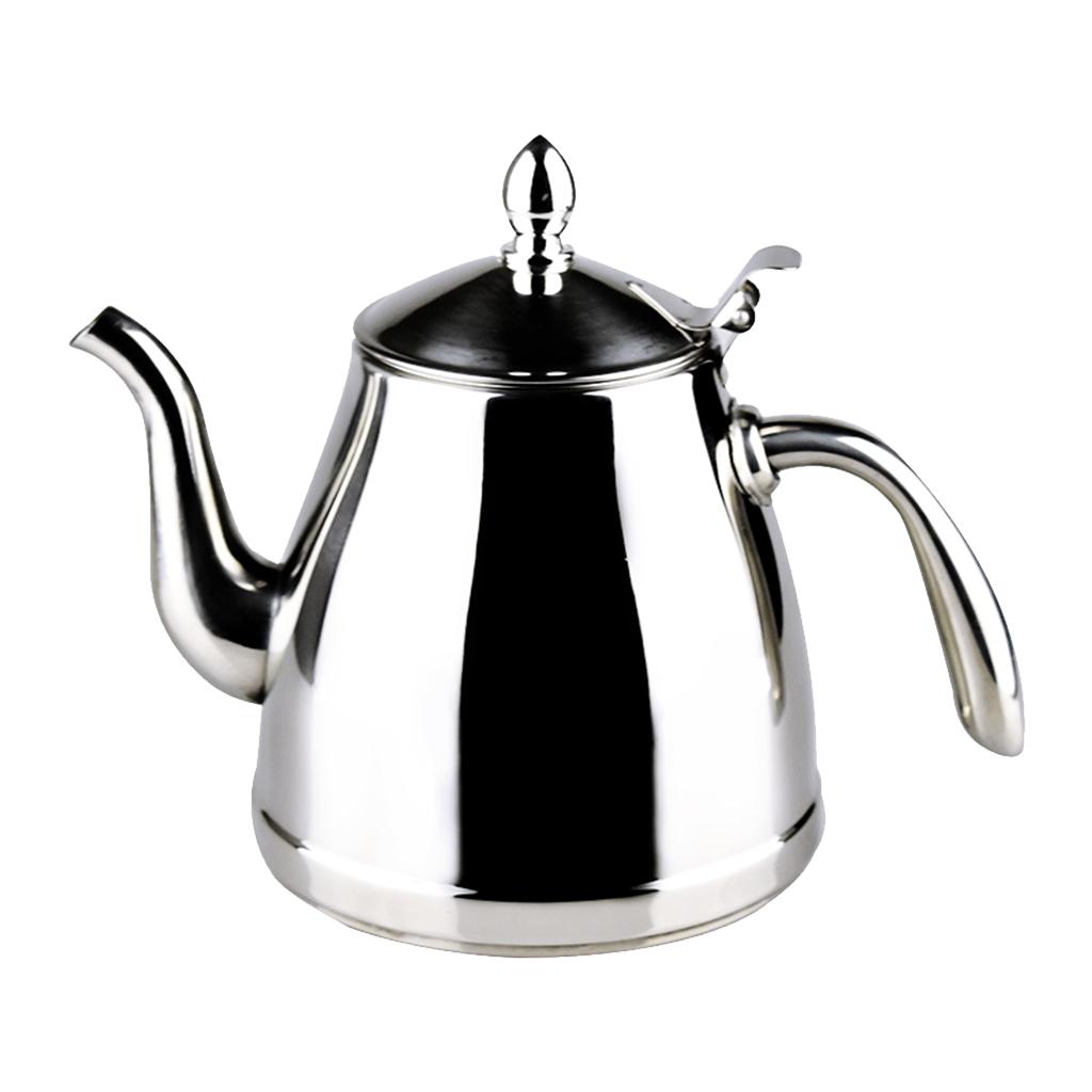 1.5L Stainless Steel Teapot Tea / Coffee Pot Kettle with Mesh Filter Infuser