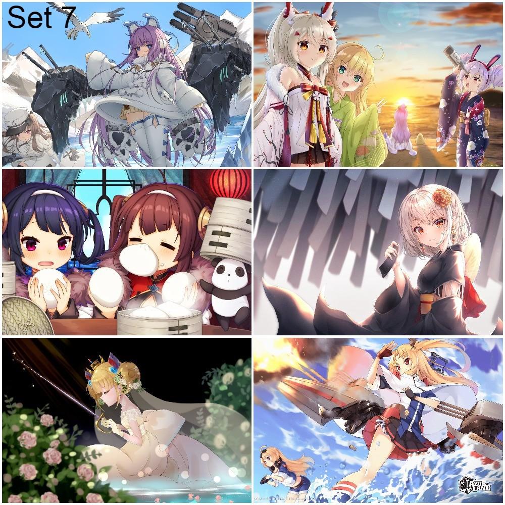 Bộ 6 Poster game Azur Lane (1) (bóc dán) - A3,A4,A5