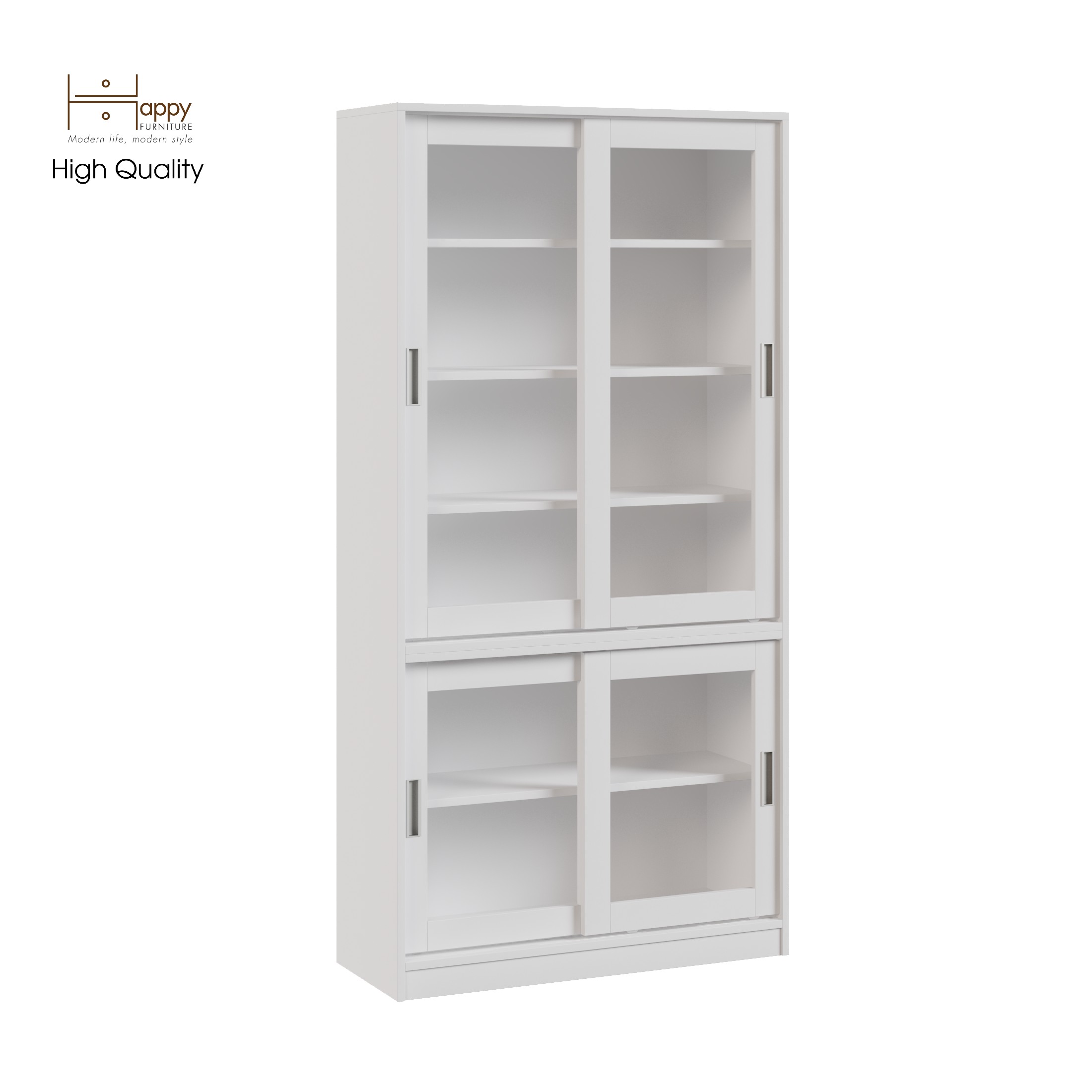 [Happy Home Furniture] LUCA, Tủ sách 4 cánh lùa, 90cm x 35cm x 180cm ( DxRxC), TCL_012