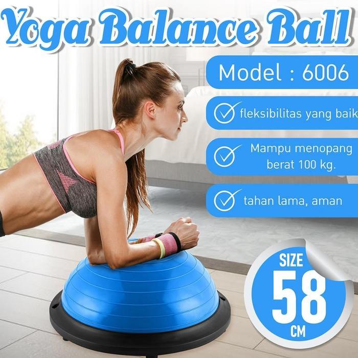 Bóng Cân Bằng Bosu Tập Yoga Phòng Gym 6006N Bán Chạy  - 46 Mới