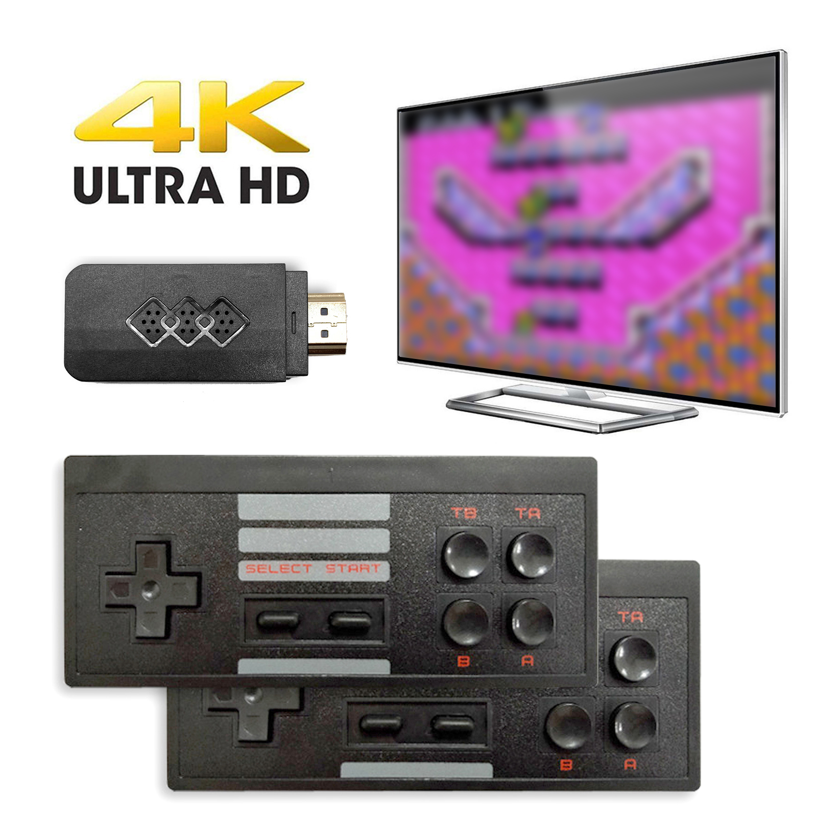 Bảng Điều Khiển Trò Chơi Video HD 4K Được Tích Hợp Trong 568 Trò Chơi Cổ Điển Mini Retro Console Đầu Ra HDMI