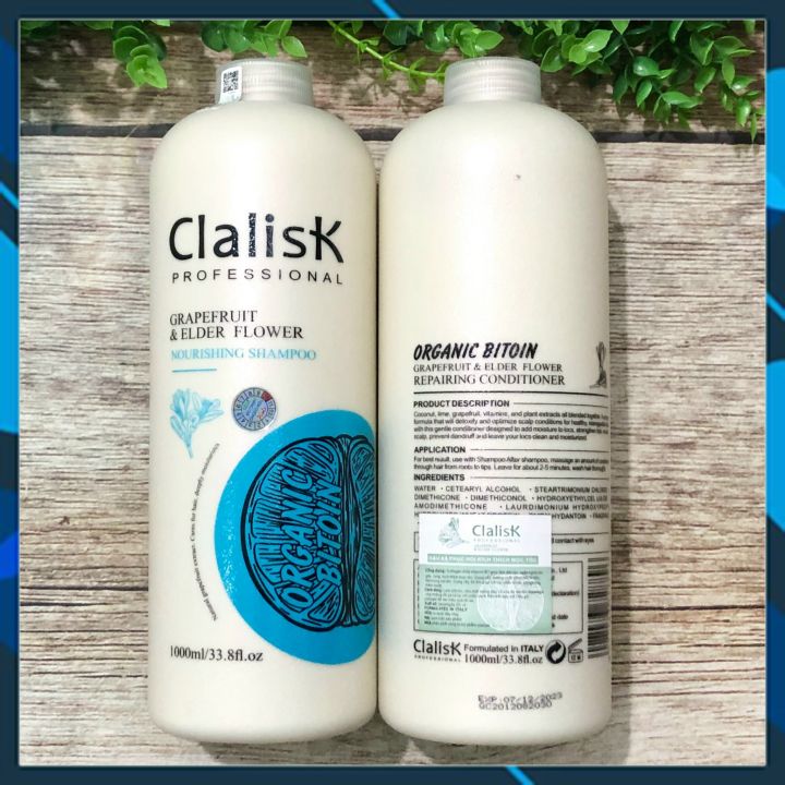 DẦU XẢ BƯỞI CLALISK REPARING GRAPEFRUIT PHỤC HỒI MỀM MƯỢT NGĂN RỤNG MỌC TÓC 1000ML