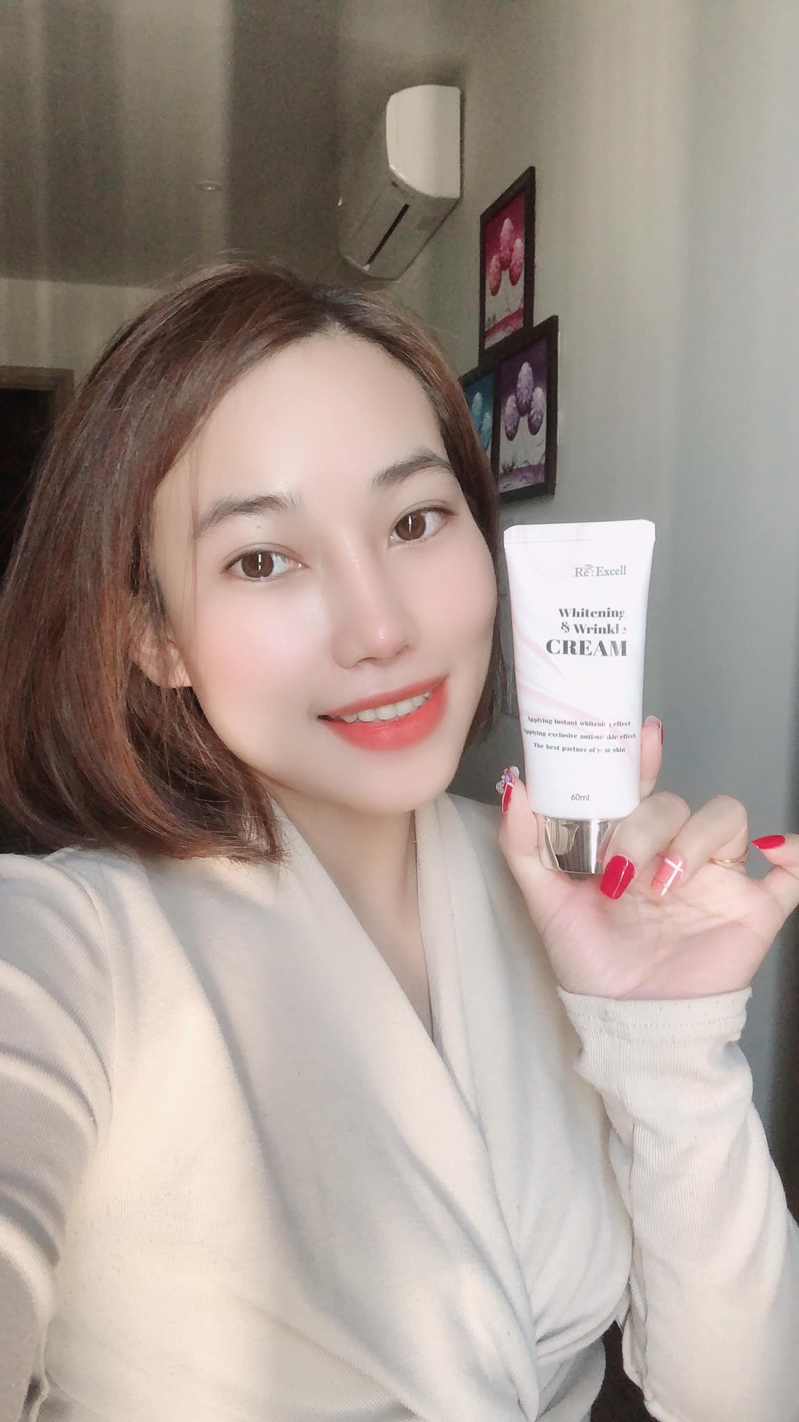 Combo 5 hộp Kem dưỡng trắng chống nhăn Re:Excell Whitening &amp; Wrinkle Cream R&amp;B Việt Nam phân phối độc quyền sản phẩm nhập khẩu từ Hàn Quốc