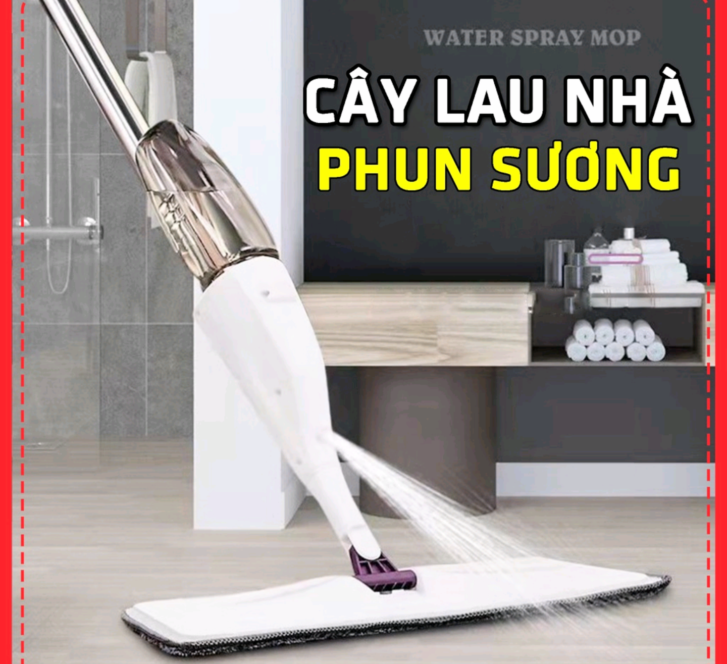 CÂY LAU NHÀ PHUN SƯƠNG SIÊU SẠCH XOAY 360 ĐỘ THÔNG MINH TIỆN DỤNG HÀNG CAO CẤP