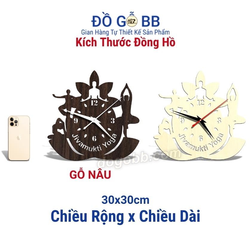ĐK 30cm Kim Trôi, Đồng Hồ Treo Tường Jivamukti Yoga Giá Rẻ Bền Đẹp