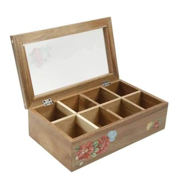 Hộp đựng trà, gia vị 8 ngăn The Pioneer Woman Vintage Hàng chính hãng