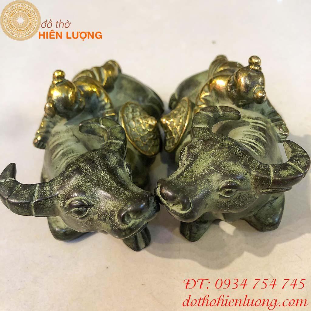 Đôi Tượng Trẻ Cưỡi Trâu Nằm