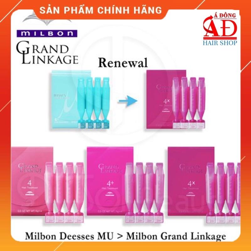 Kem dưỡng tóc Milbon Grand Linkage suôn mượt tại nhà vĩ 9g*4 ống