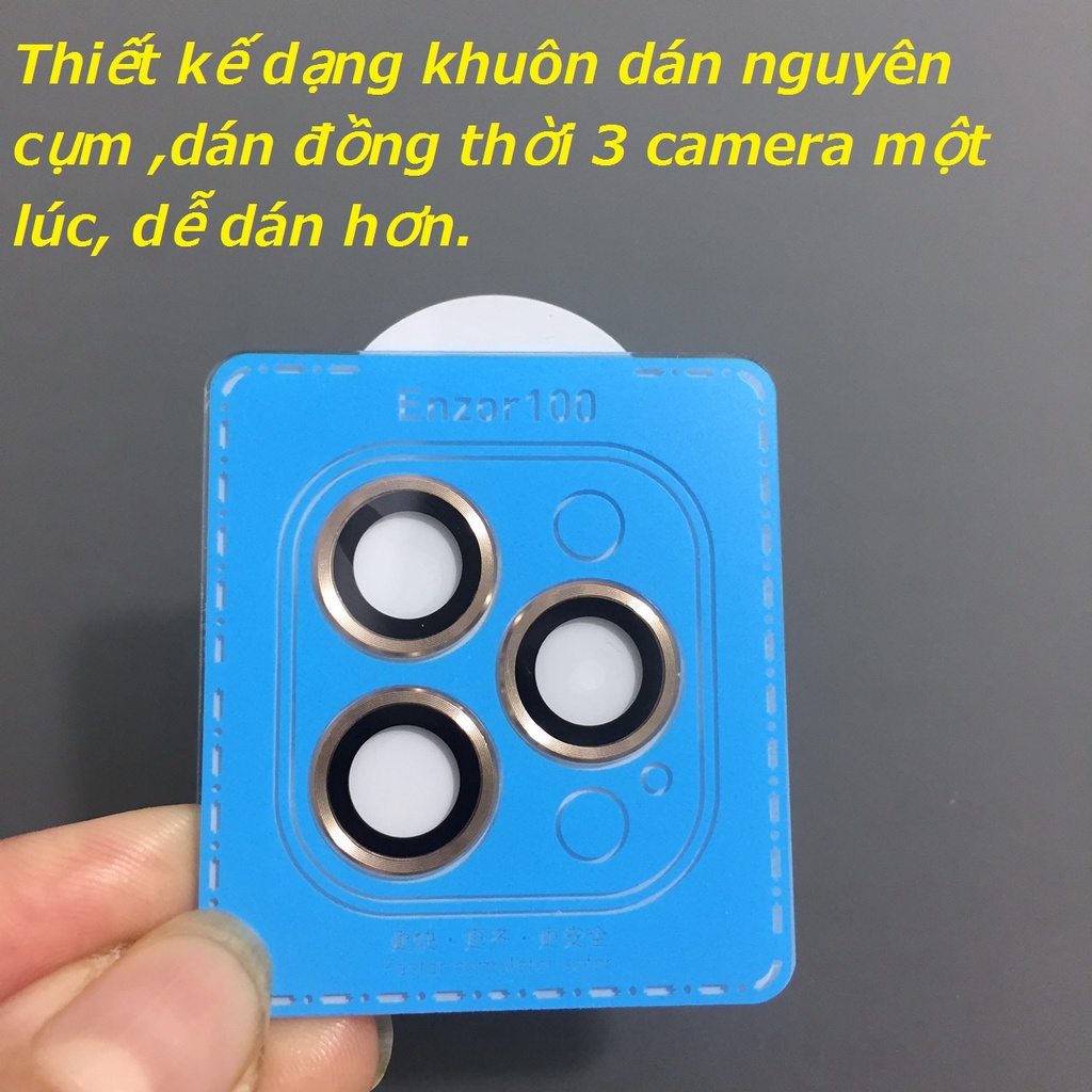 Cụm cường lực dán camera cho iP 11 Pro/ 11 Pro Max Kuzoom - Hàng chính hãng