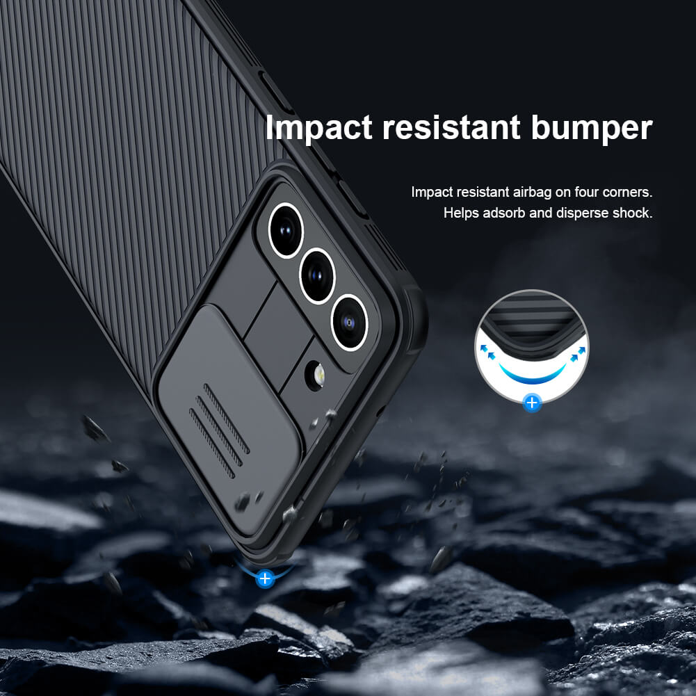 Ốp lưng chống sốc cho Samsung Galaxy S21 FE bảo vệ Camera hiệu Nillkin Camshield Pro chống sốc cực tốt, chất liệu cao cấp, có khung và nắp đậy bảo vệ Camera - hàng nhập khẩu