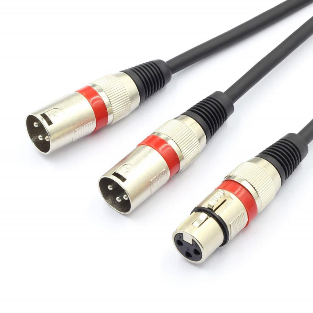 XLR Splitter Cable Dual 3-Pin Microphone