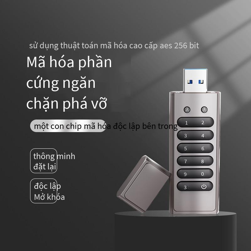 Mã hóa kỹ thuật số thuận lợi nhất đĩa u usb3.0 mã hóa phần cứng AES lá chắn bí mật ổ cứng thể rắn di động bộ nhớ đáng tin cậy có thể được đặt đĩa U