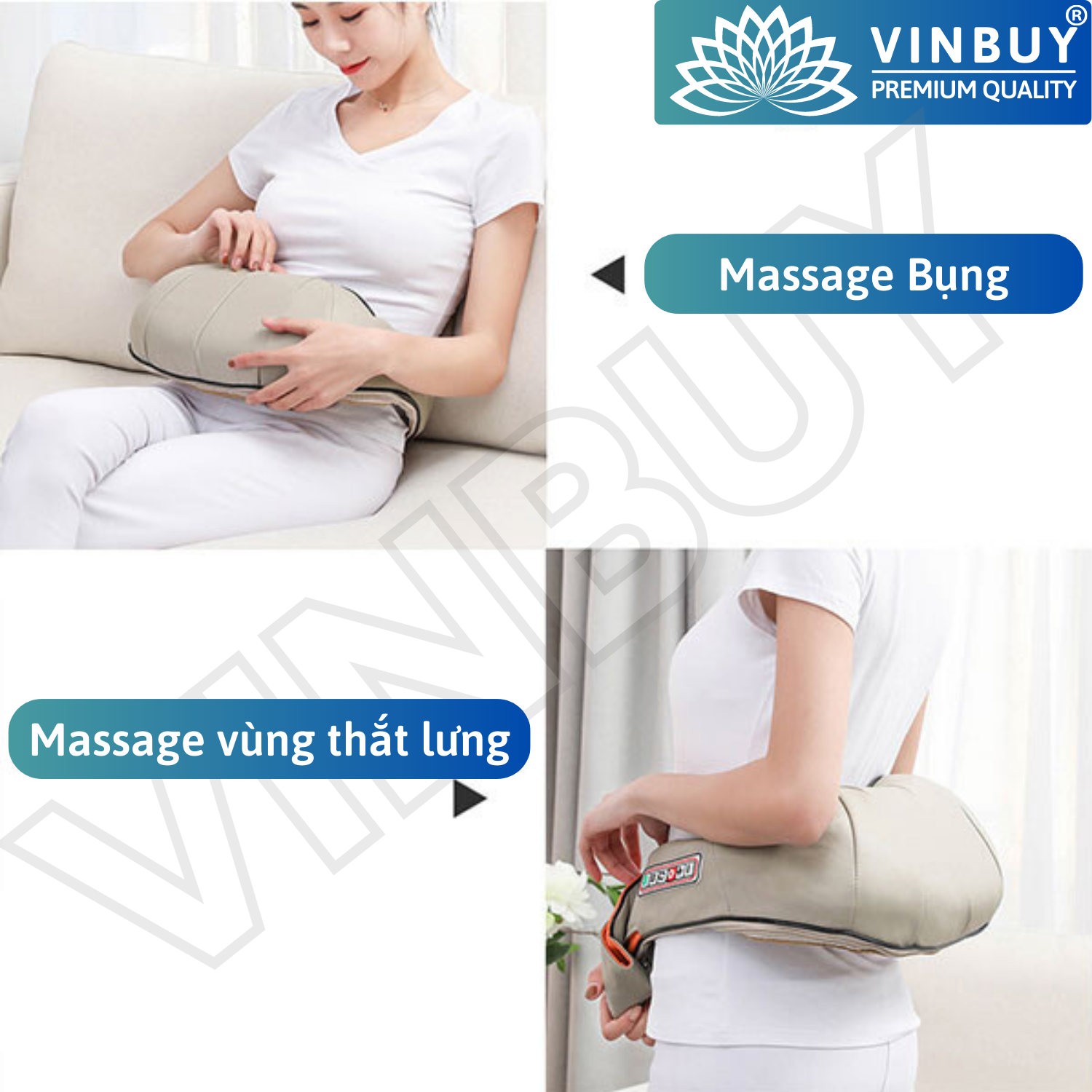 Máy Massage Cổ Vai Gáy Chuyên Sâu - Hỗ Trợ Mát xa Đùi, Chân, Lưng Dưới - Tích Hợp Nhiệt Hồng Ngoại - Tiện Sử Dụng Tại Nhà, Văn Phòng, Du Lịch - Quà Tặng Tuyệt Vời Dành Cho Người Thân - Chính Hãng - VinBuy