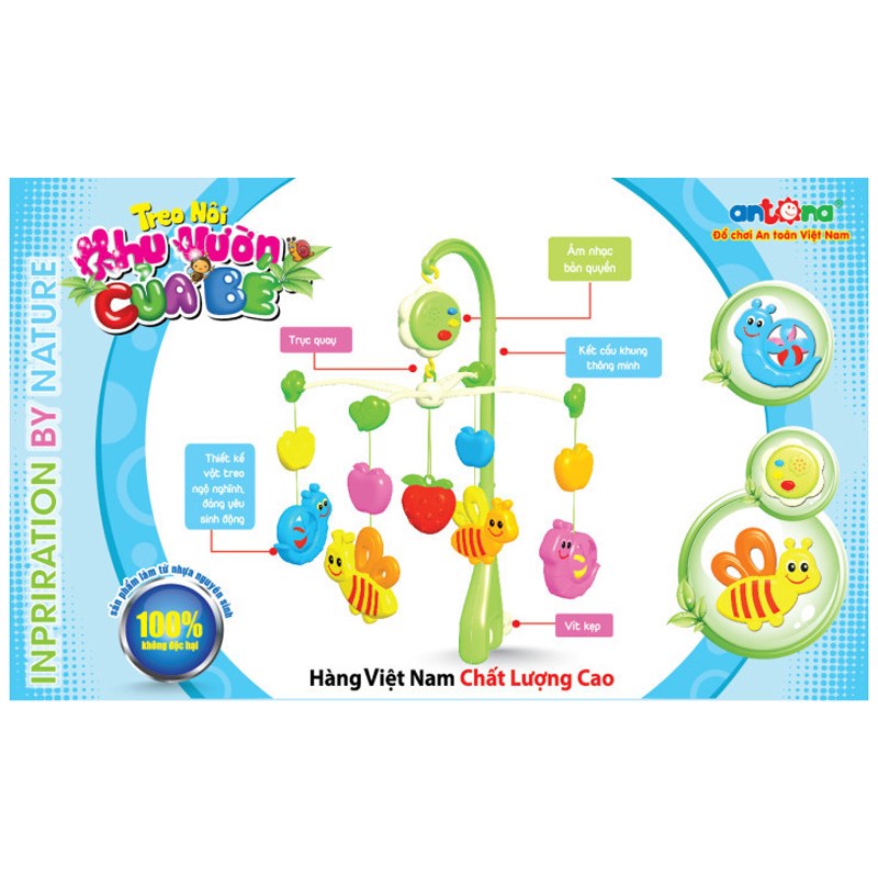Đồ Chơi Treo Nôi Đa Năng Antona Sử Dụng Được Cho Cả Xe Đẩy Benrikids - TN02