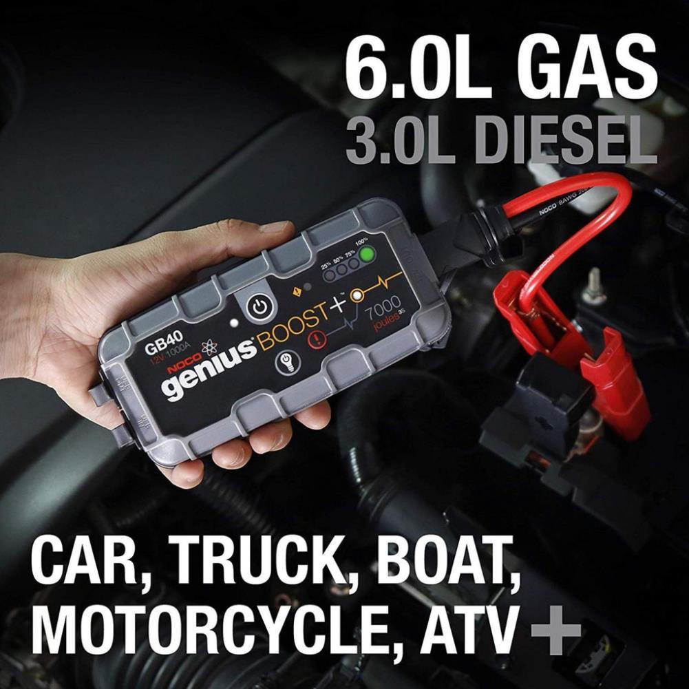Bộ kích bình ắc quy ô tô NOCO GB40, 1000A kiêm sạc dự phòng- hàng chính hãng