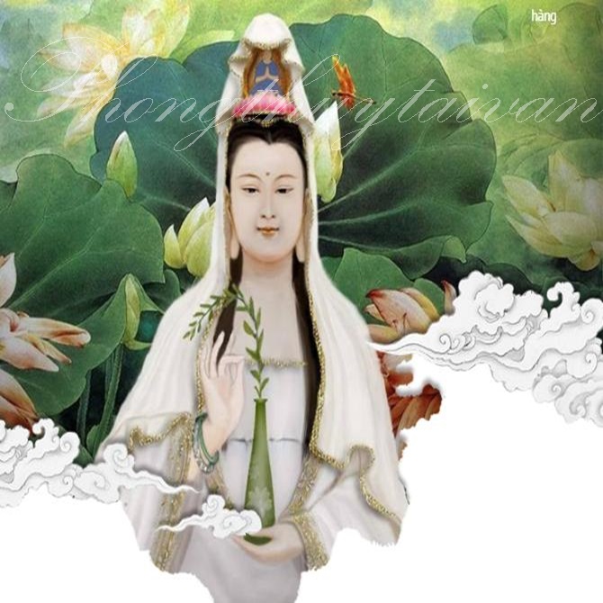 Rèm treo trang trí Phật giáo có ren