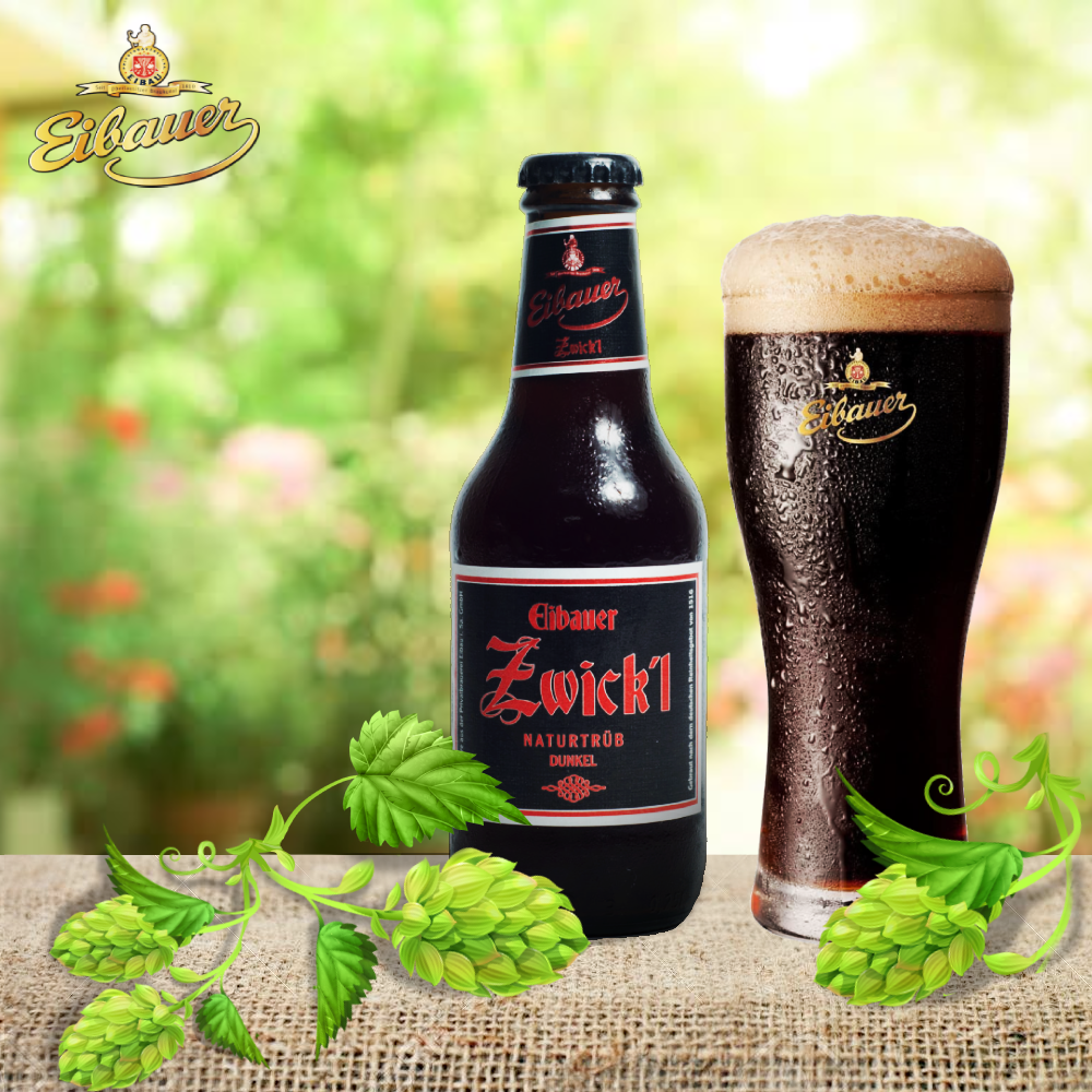 Thùng Quà Bia Thầy Tu EIBAUER ZWICK'L NATURTRÜB DUNKEL  6.7% - Hương Vị Độc Tôn Caramel Rang Cháy - Bia Đức Nhập Khẩu Chính Hãng