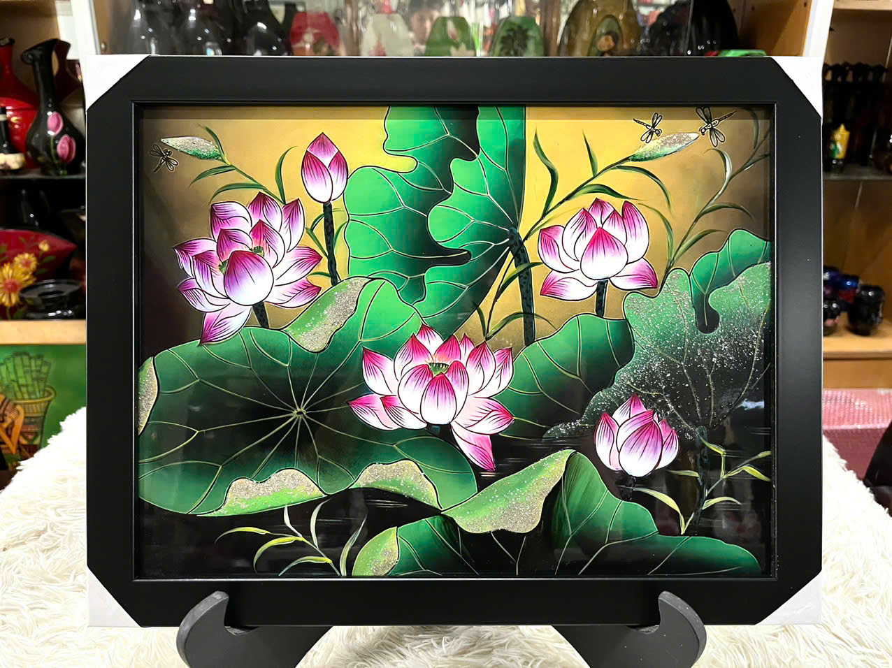 Tranh Sơn Mài - HOA SEN | Size 30x40 cm | Tinh Hoa Nghệ Thuật Việt – Thanh Tịnh và Trang Nhã