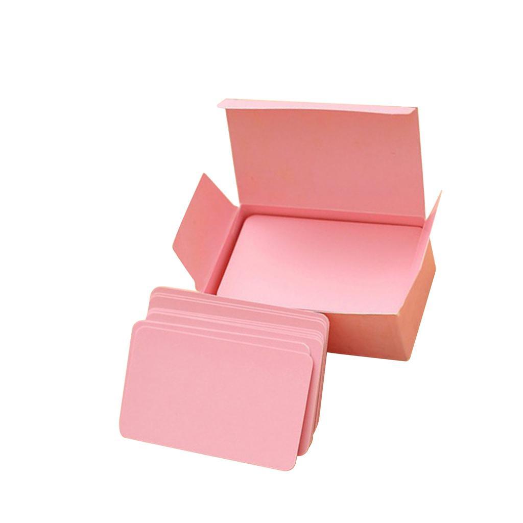 3 Box Paper Blank Index Flash Cards DIY Greeting Quick Message Pink