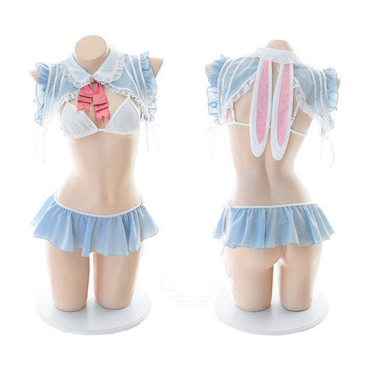 Váy ngủ cosplay sexy gợi cảm Q402 - Đầm ngủ cosplay quyến rũ - Bộ quần áo ngủ nữ - Đồ ngủ mạc nhà