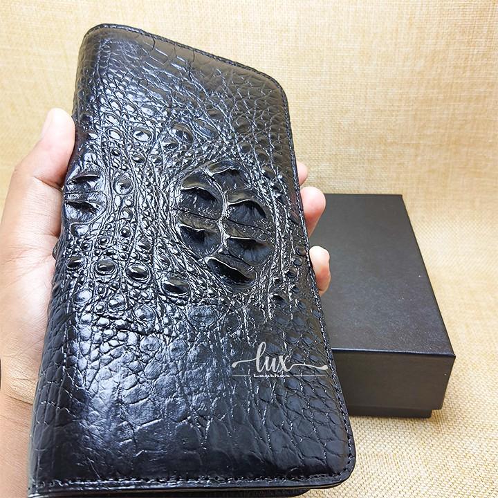 Ví Nữ Cầm tay Da cá sấu LuxLeather LW42010- Một dây kéo
