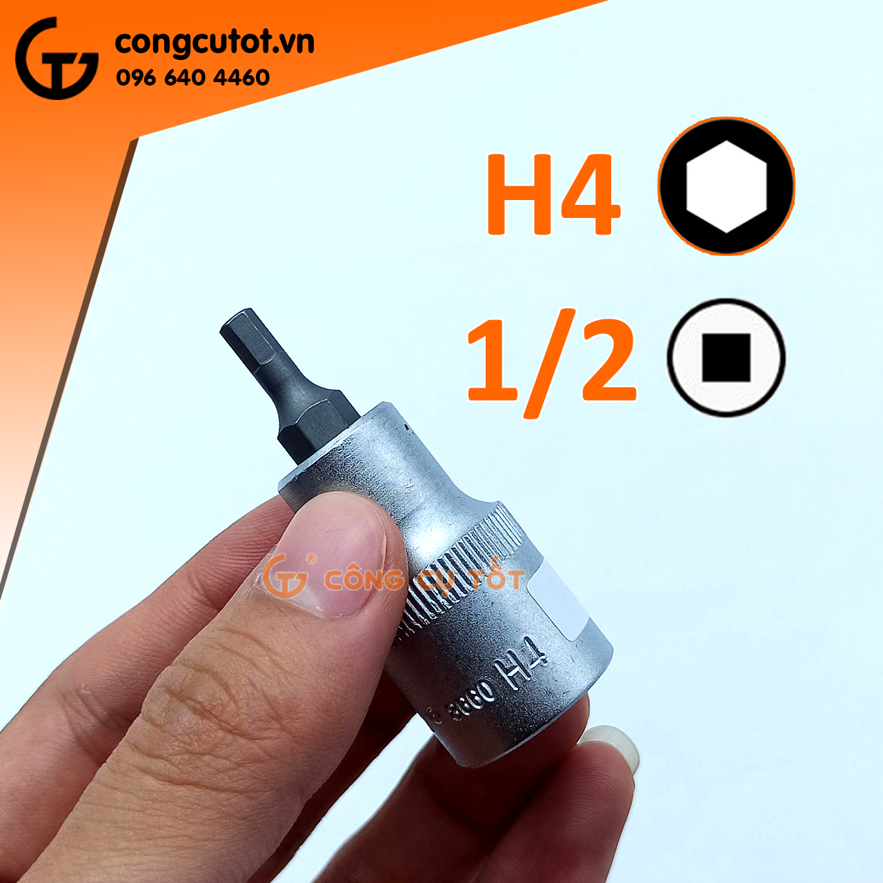 Tuýp mũi lục giác 1/2 inch ra H4 4mm