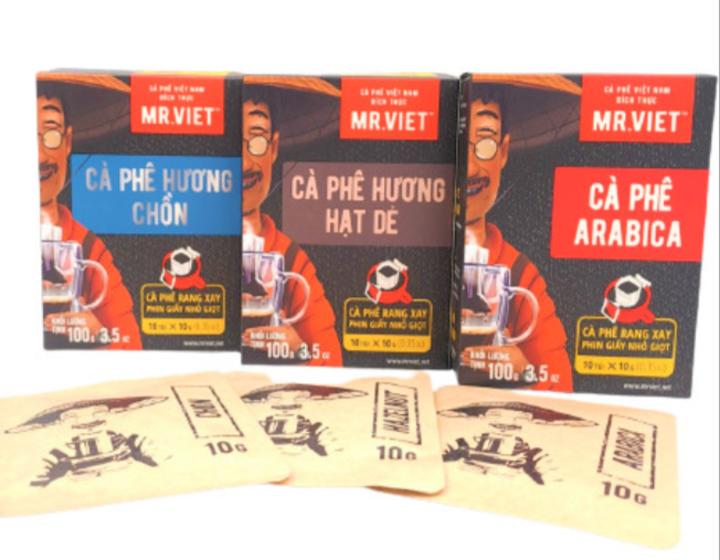 Cà phê phin giấy-  cà phê hương Hạt Dẻ ( Hazelnut coffee -ground coffee drip bag)100gr