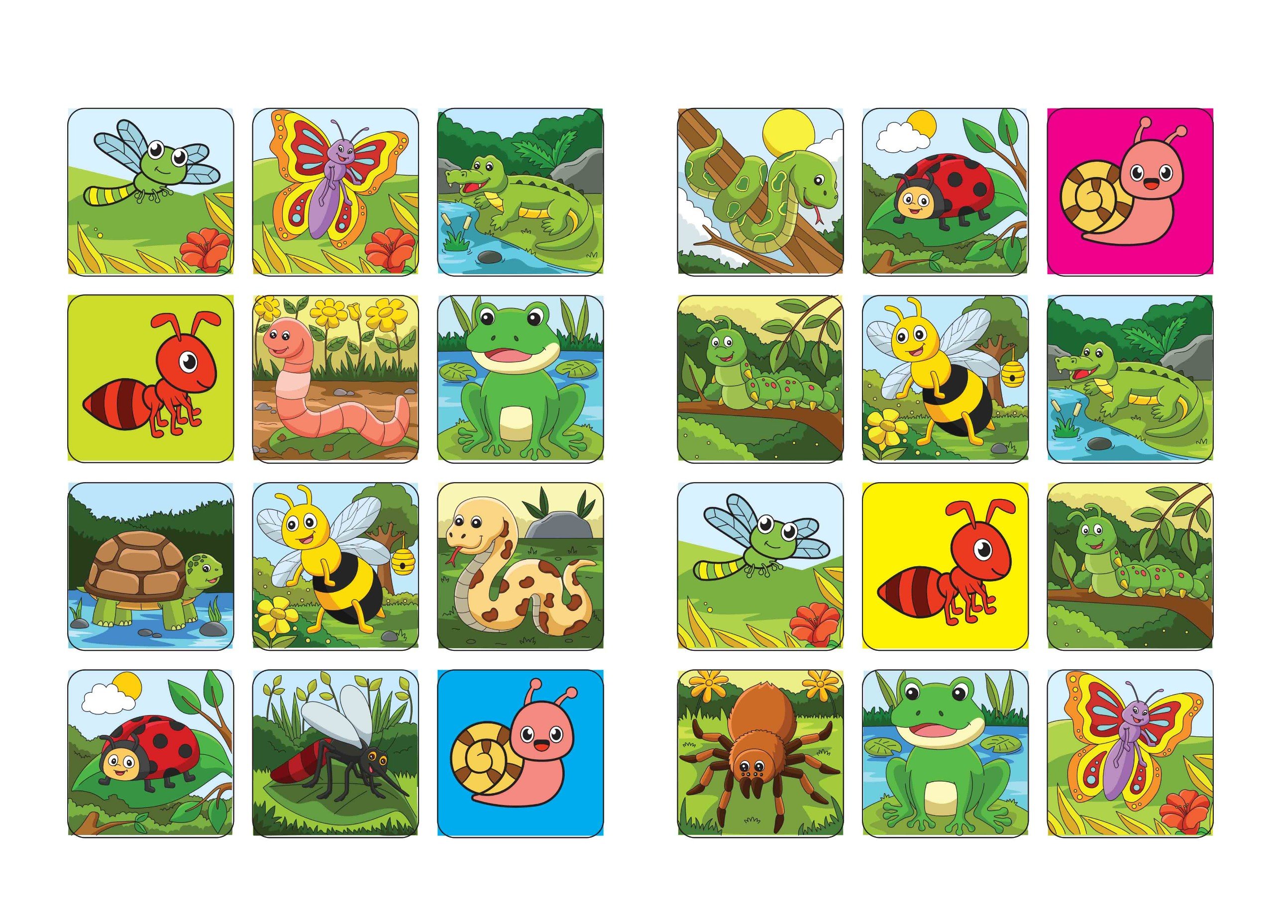 Sách - Bé tô màu: Khám phá vườn côn trùng kì thú (côn trùng, bò sát, lưỡng cư) (20+ hình dán sticker) (VT)