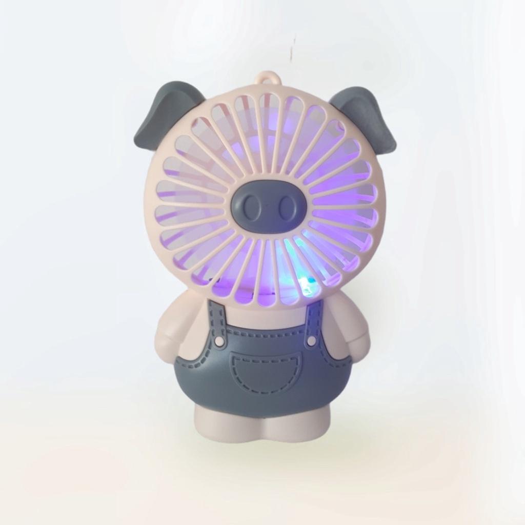 Hộp Quạt mini Pin Heo + Sạc Usb + Dây Cute Fan Wx867, Wx868